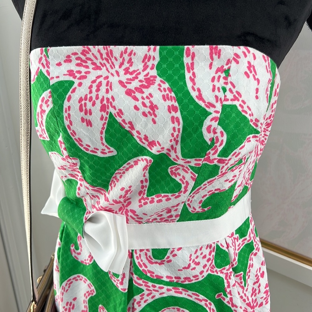 Lilly Pulitzer Amberly Starfish Bow Dress, Size 8 - Picture 3 of 13